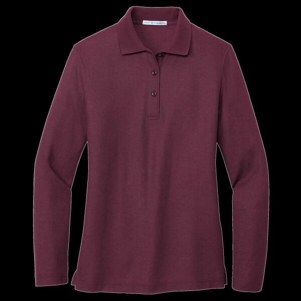 Ladies Silk Touch Long Sleeve Polo Thumbnail