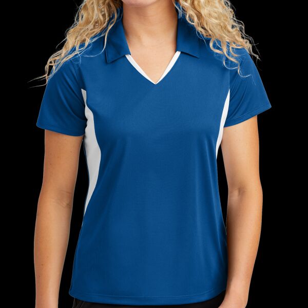 Ladies Side Blocked Micropique Sport Wick ® Polo Thumbnail