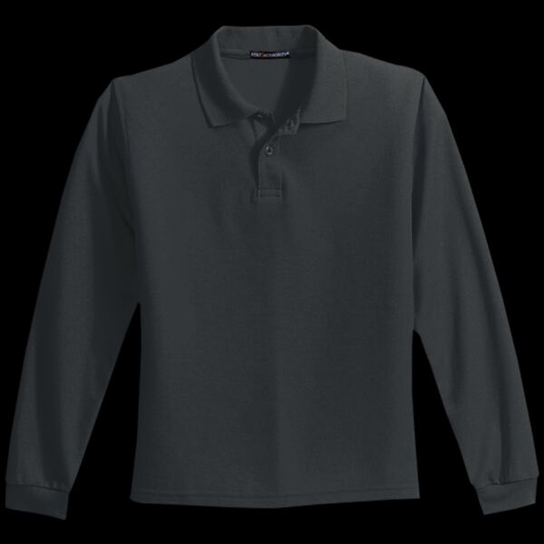 Youth Long Sleeve Silk Touch Polo Thumbnail
