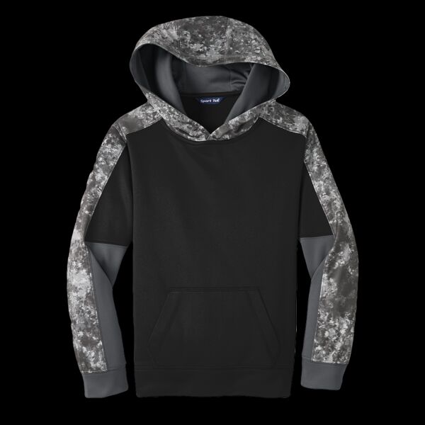 Youth Sport Wick ® Mineral Freeze Fleece Colorblock Hooded Pullover Thumbnail