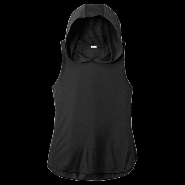 Ladies PosiCharge ® Tri Blend Wicking Draft Hoodie Tank Thumbnail
