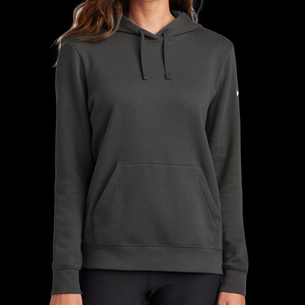 Ladies Club Fleece Sleeve Swoosh Pullover Hoodie Thumbnail