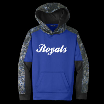 Royals Baseball - Youth Sport Wick ® Mineral Freeze Fleece Colorblock Hooded Pullover Thumbnail