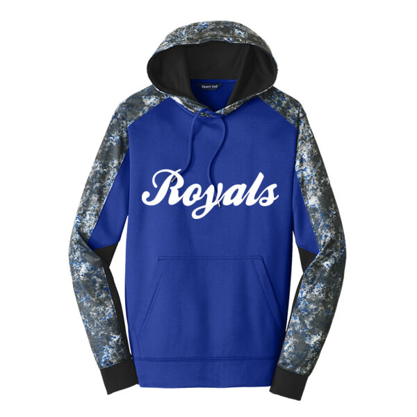 Royals Baseball - Sport Wick ® Mineral Freeze Fleece Colorblock Hooded Pullover Thumbnail